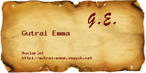 Gutrai Emma névjegykártya